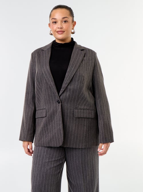 Blazer de comprimento médio com strass - Kiabi Blazer de comprimento médio com strass - Kiabi