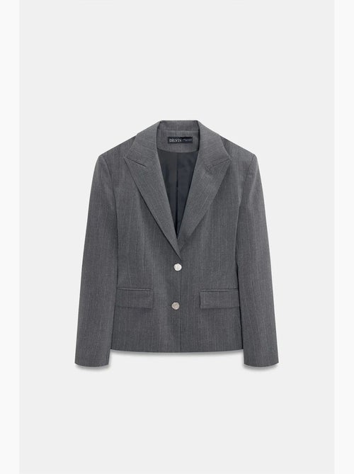 Blazer de crepe ajustado com gola xale dilvin - Kiabi Blazer de crepe ajustado com gola xale dilvin - Kiabi