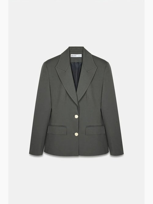 Blazer de crepe ajustado com gola xale dilvin - Kiabi Blazer de crepe ajustado com gola xale dilvin - Kiabi