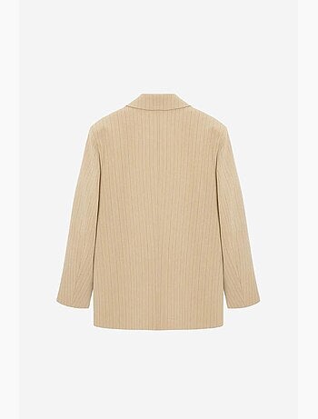 Blazer de crepe às riscas com gola xale dilvin