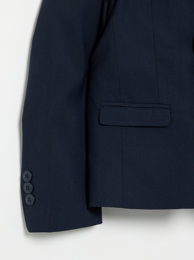 Blazer de fato de corte ajustado Preto - Kiabi