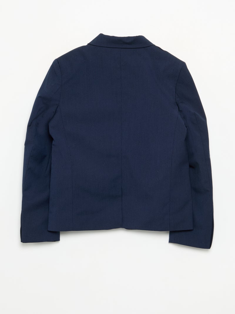 Blazer de fato de corte ajustado Preto - Kiabi