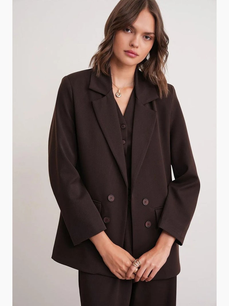 Blazer de fato mixray Castanho-escuro - Kiabi