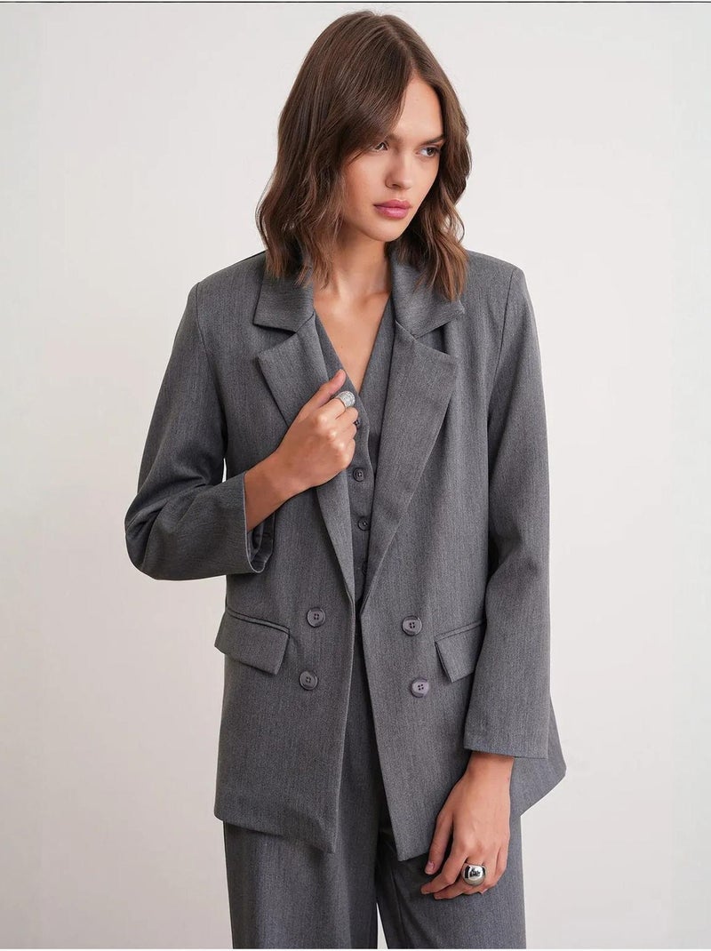 Blazer de fato mixray Cinza escuro - Kiabi