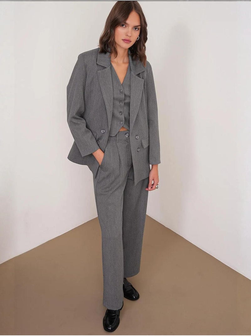 Blazer de fato mixray Cinza escuro - Kiabi