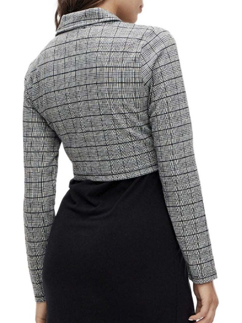 Blazer de Gravidez Mamalicious Noelli Cinzento/Preto para Mulher Preto - Kiabi