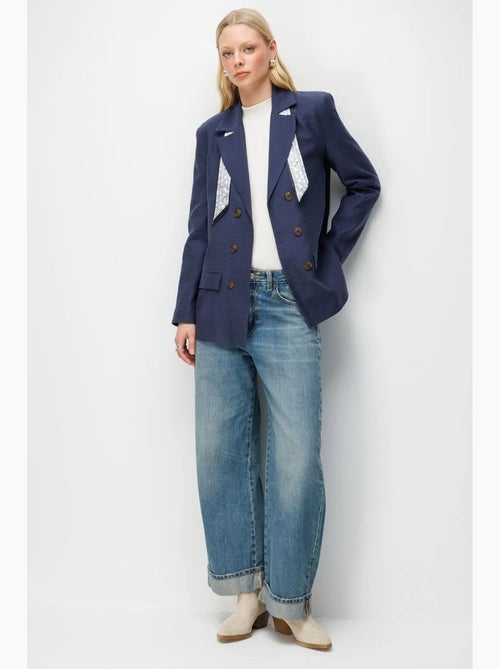 Blazer de manga comprida e patch mixray - Kiabi Blazer de manga comprida e patch mixray - Kiabi
