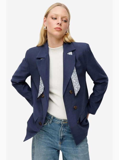 Blazer de manga comprida e patch mixray - Kiabi Blazer de manga comprida e patch mixray - Kiabi
