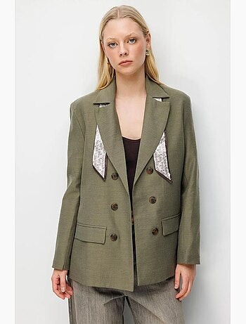 Blazer de manga comprida e patch mixray