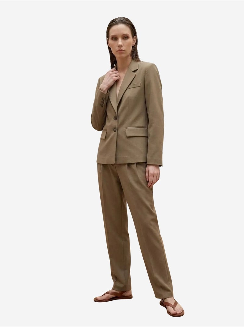 Blazer de mulher de corte regular my fashion Cáqui - Kiabi
