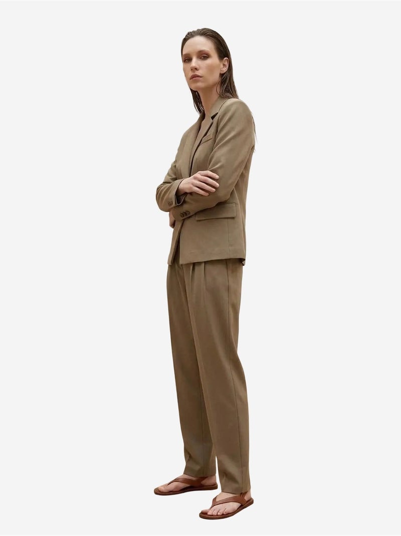 Blazer de mulher de corte regular my fashion Cáqui - Kiabi