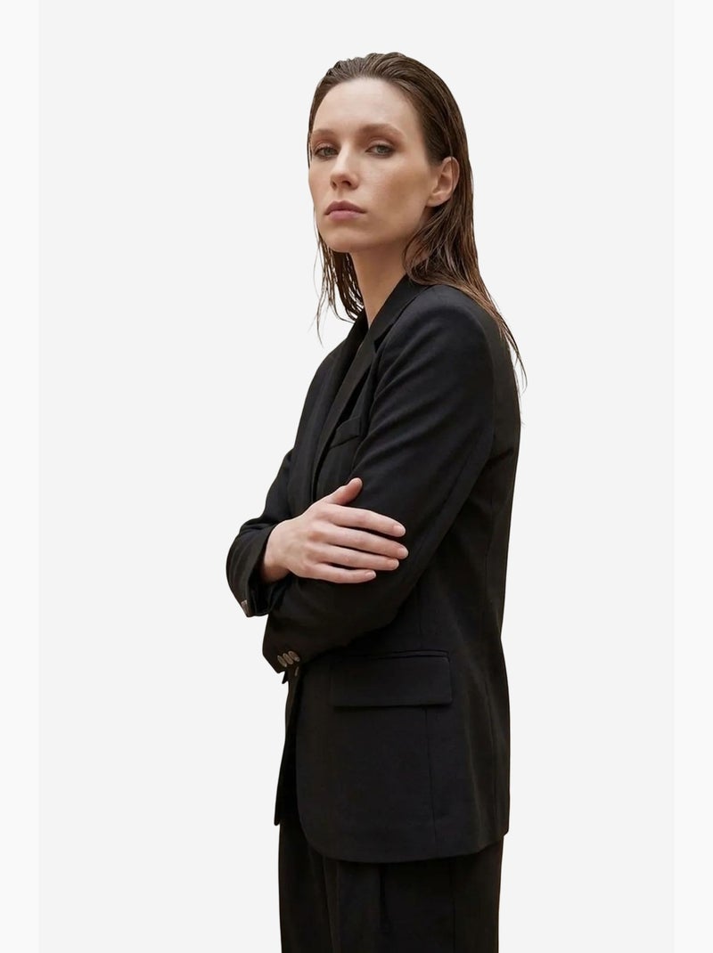 Blazer de mulher de corte regular my fashion Preto - Kiabi