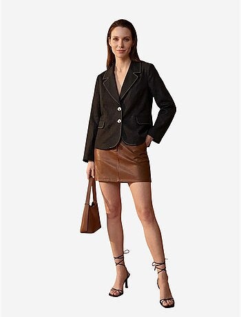 Blazer de mulher em popelina algodão-lycra my fashion