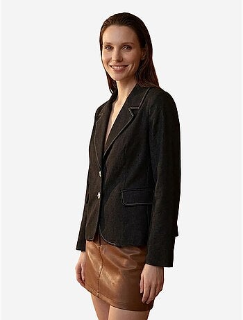 Blazer de mulher em popelina algodão-lycra my fashion