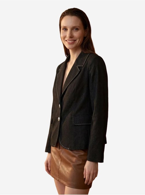 Blazer de mulher em popelina algodão-lycra my fashion - Kiabi