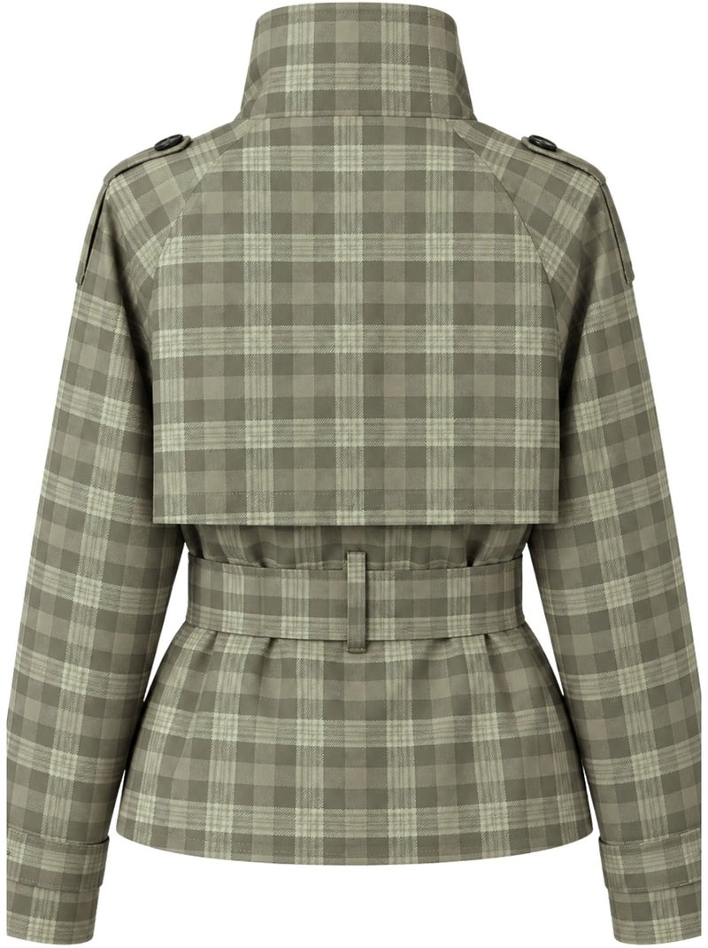 Blazer feminino acinturado mixray Cáqui - Kiabi