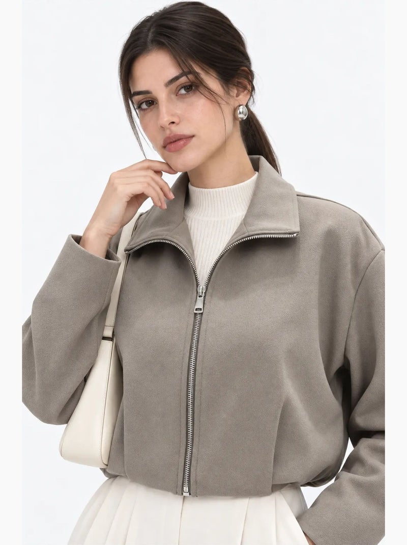 Blazer feminino estruturado mixray Areia - Kiabi