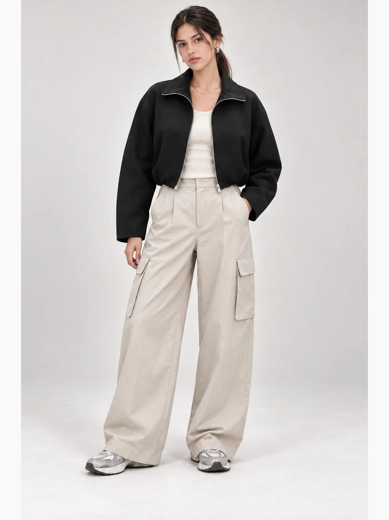 Blazer feminino estruturado mixray Preto - Kiabi