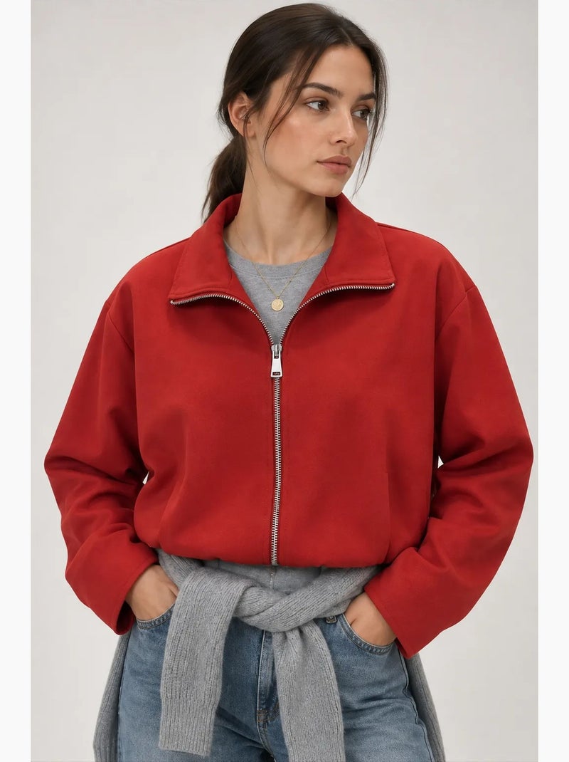 Blazer feminino estruturado mixray Vermelho - Kiabi