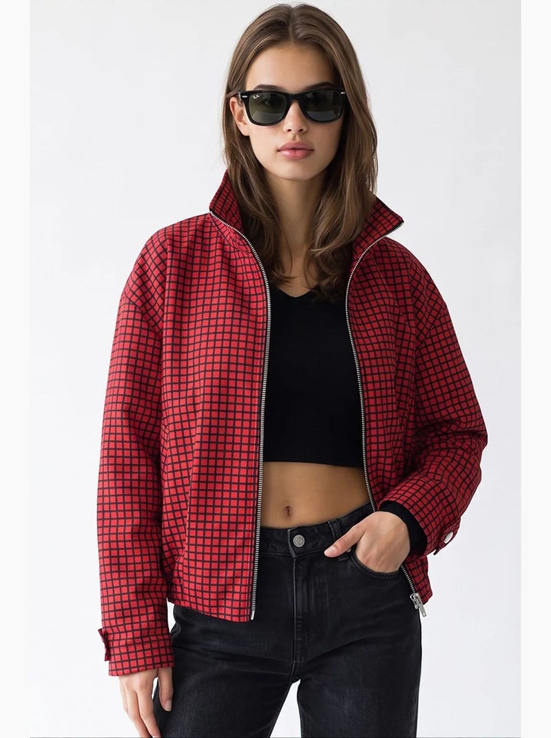 Blazer feminino estruturado mixray Vermelho - Kiabi