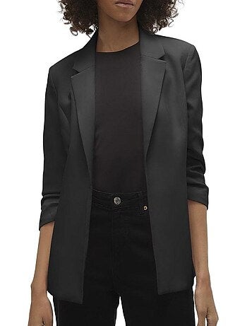 Blazer feminino vero moda carla 3/4 preto