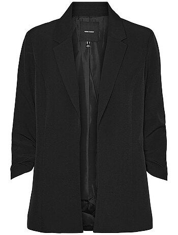 Blazer feminino vero moda carla 3/4 preto