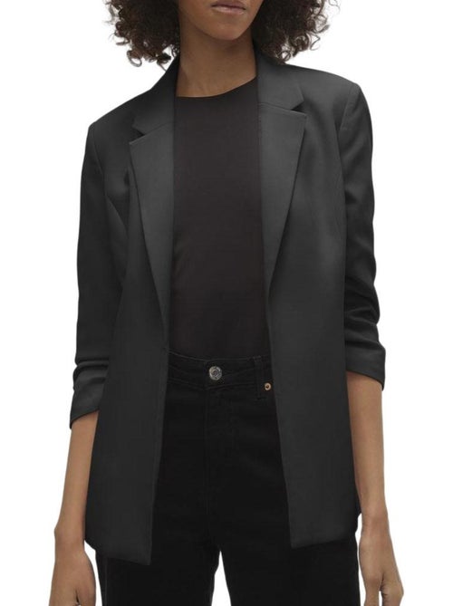 Blazer feminino vero moda carla 3/4 preto - Kiabi Blazer feminino vero moda carla 3/4 preto - Kiabi