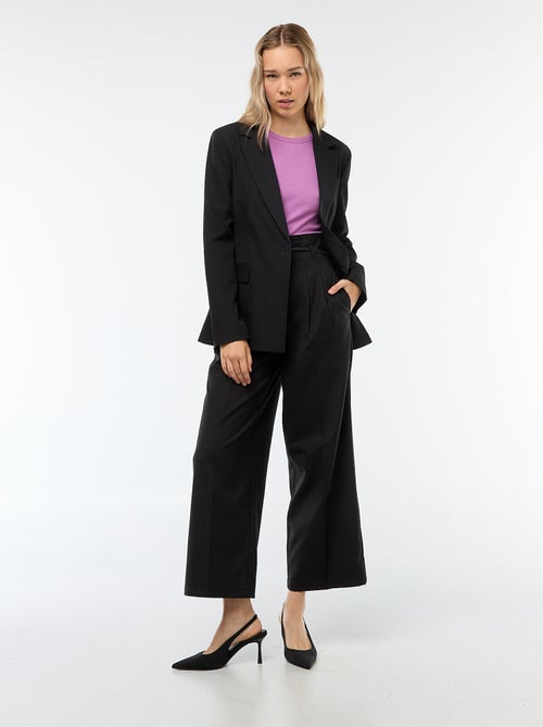 Blazer justo com corte cintado - Kiabi