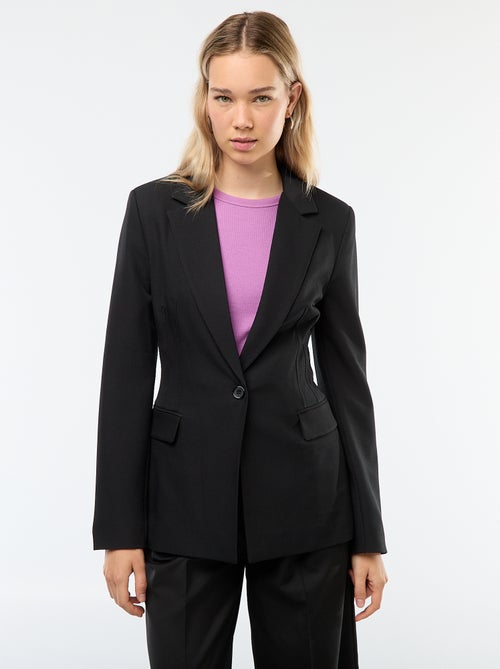 Blazer justo com corte cintado - Kiabi