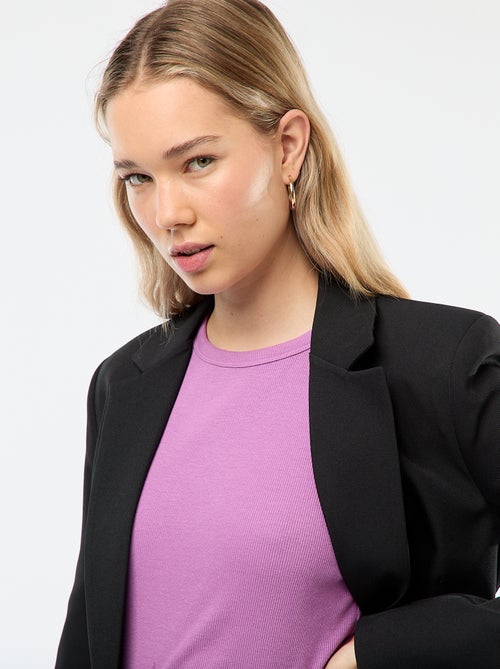 Blazer justo com corte cintado - Kiabi