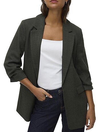 Blazer kaki regular frida vero moda para mulher