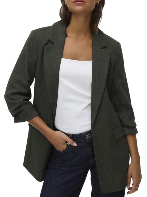 Blazer Kaki Regular Frida Vero Moda para Mulher - Kiabi Blazer Kaki Regular Frida Vero Moda para Mulher - Kiabi