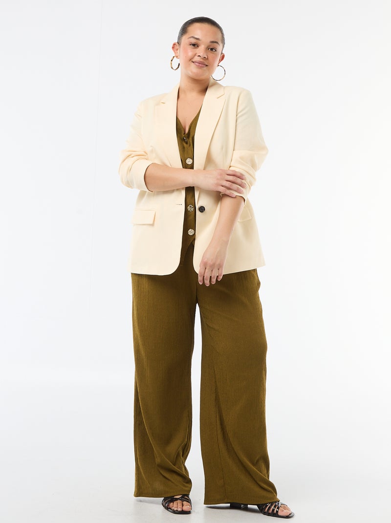 Blazer leve comprido Bege - Kiabi