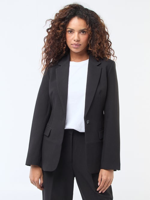 Blazer liso com corte cintado - Kiabi