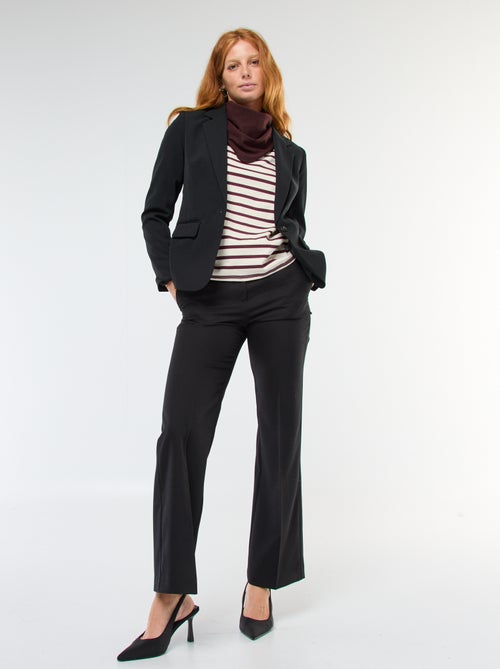 Blazer liso com gola com lapelas - Kiabi