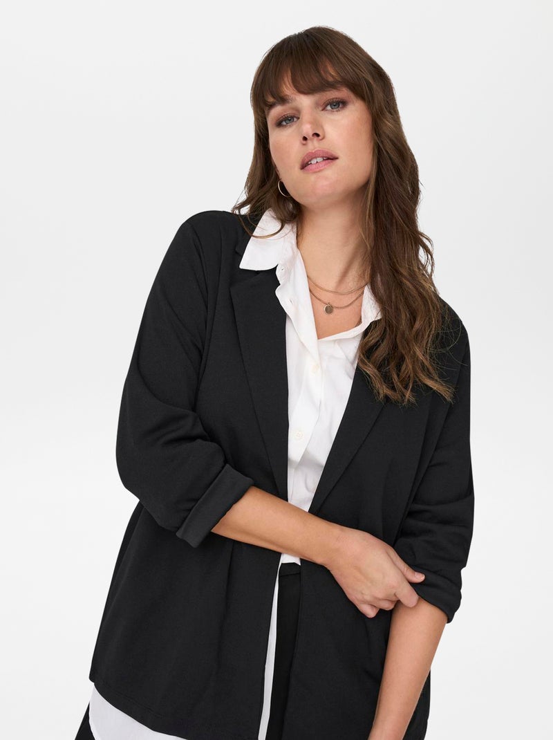 Blazer liso 'Only Carmakoma' PRETO - Kiabi