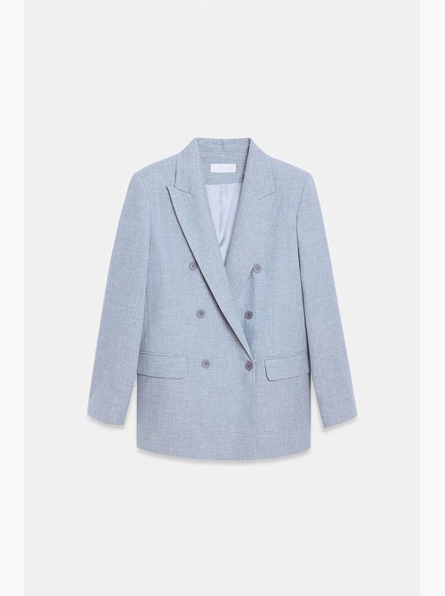 Blazer longo de crepe com gola xale dilvin - Kiabi Blazer longo de crepe com gola xale dilvin - Kiabi