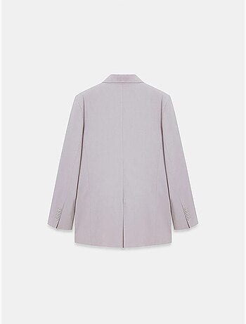 Blazer longo de crepe com gola xale dilvin
