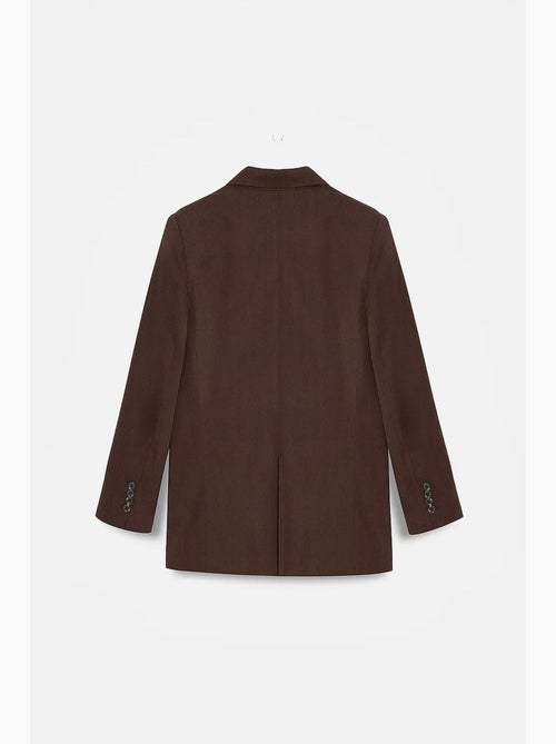 Blazer longo de tencel com gola xale dilvin - Kiabi Blazer longo de tencel com gola xale dilvin - Kiabi