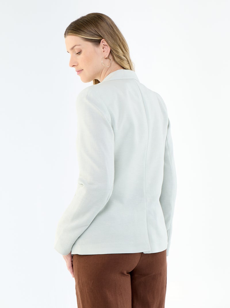 Blazer Meio Comprido Azul - Kiabi