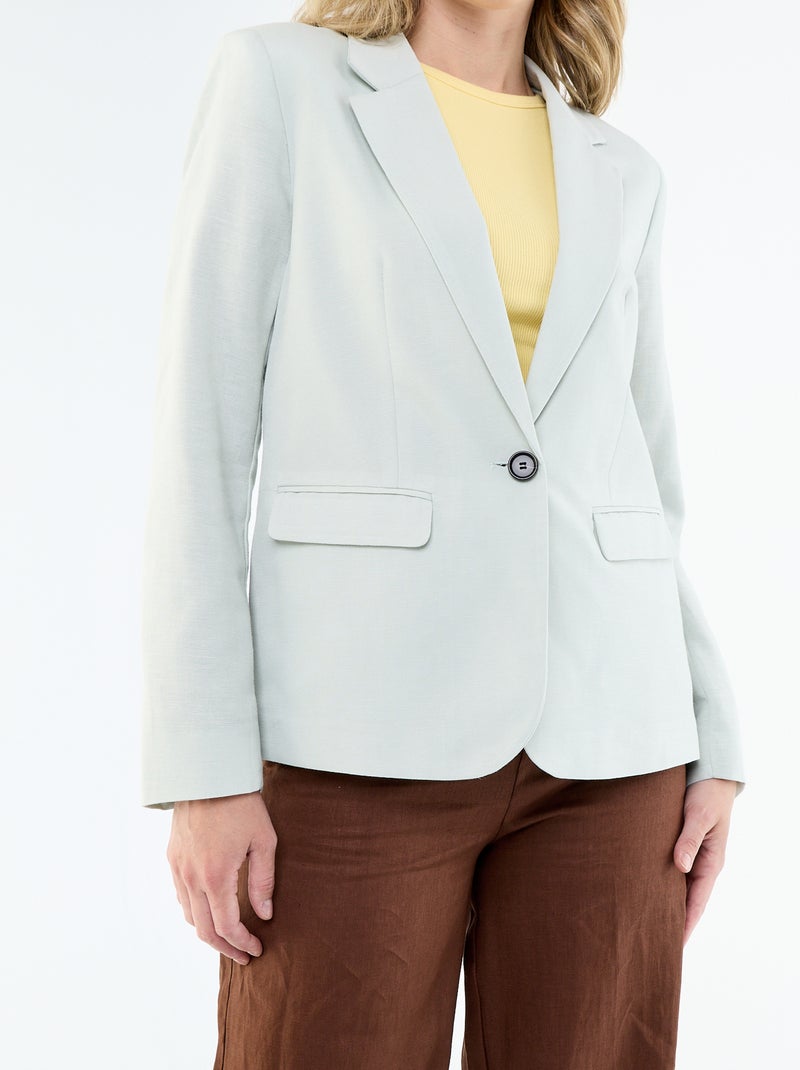 Blazer Meio Comprido Azul - Kiabi