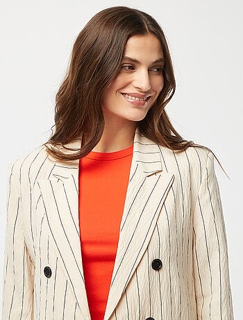 Blazer oversize às riscas