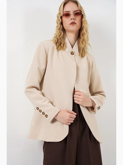 Blazer oversize com gola xaile bdart - Kiabi Blazer oversize com gola xaile bdart - Kiabi