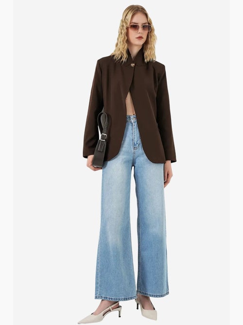 Blazer oversize com gola xaile bdart - Kiabi Blazer oversize com gola xaile bdart - Kiabi