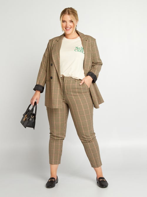 Blazer 'pied de poule' - Kiabi