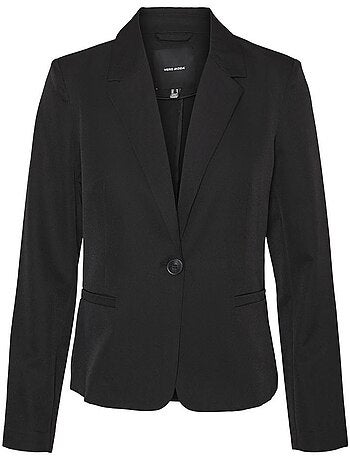 Blazer Bege Vero Moda Raya Ajustado para Mulher