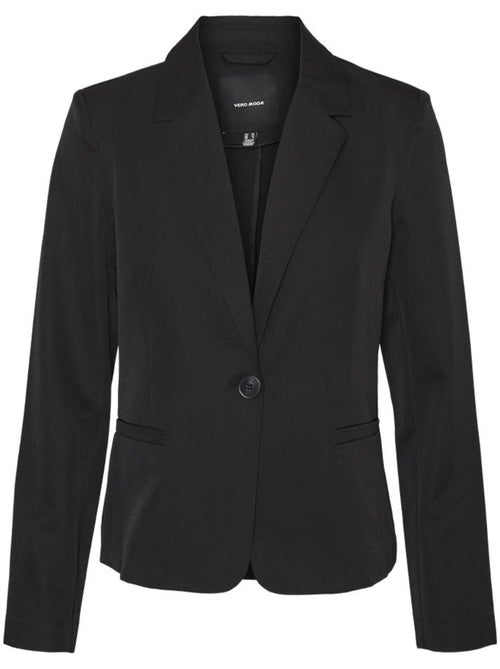 Blazer Preto Ajustado Vero Moda Raya para Mulher - Kiabi Blazer Preto Ajustado Vero Moda Raya para Mulher - Kiabi