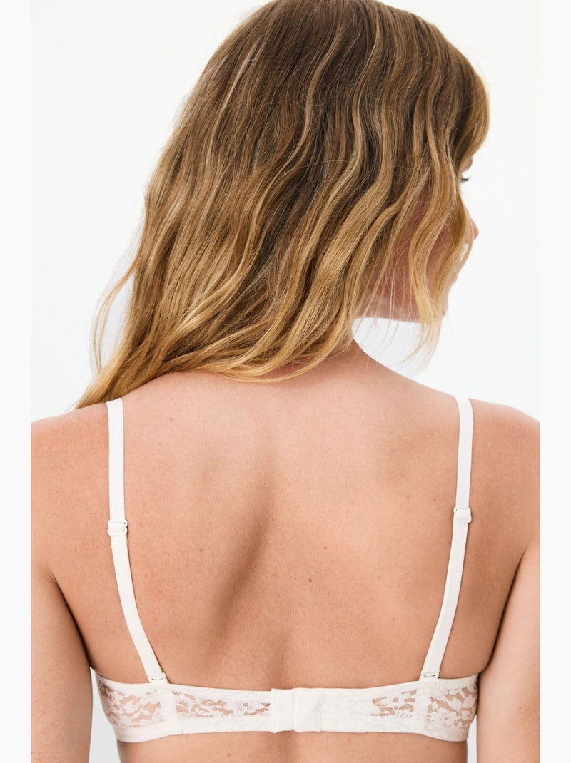 Bloom sutiã rendado floral com bojo penti Branco sujo - Kiabi