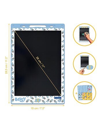Bluey 11'' desenho de aprendizagem multicolorido eink tablet com stencils