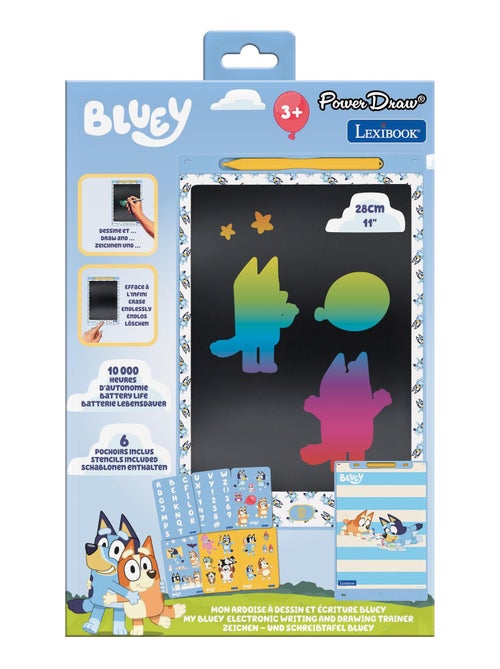 Bluey 11'' desenho de aprendizagem multicolorido eink tablet com stencils - Kiabi